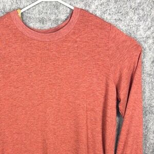 Alo Yoga Women's XL Heathered Coral Pink Long Sleeve High-Low Pullover Top